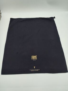 FRYE Dust Bag 21.5x20 Black Drawstring Shoe Boot Storage Travel Pouch EUC